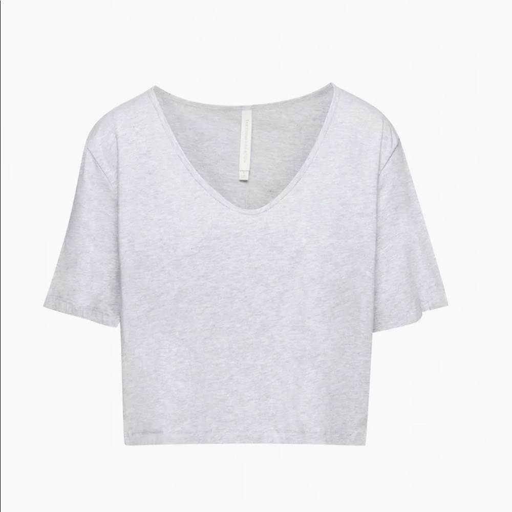 The Group by Babaton, Foundation V-Neck Cropped T-Shirt, Aritzia